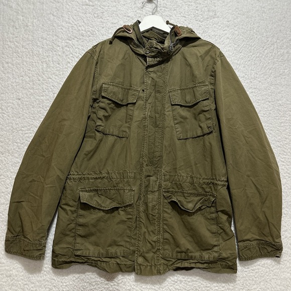 Gap Chore Barn Coat Vintage Men's L Green Zip Out HoodFull Zip Outdoors